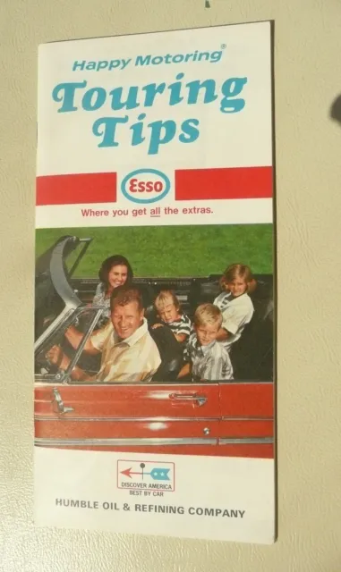 1970 Touring Tips How to Read a map Esso oil gas 40 pages