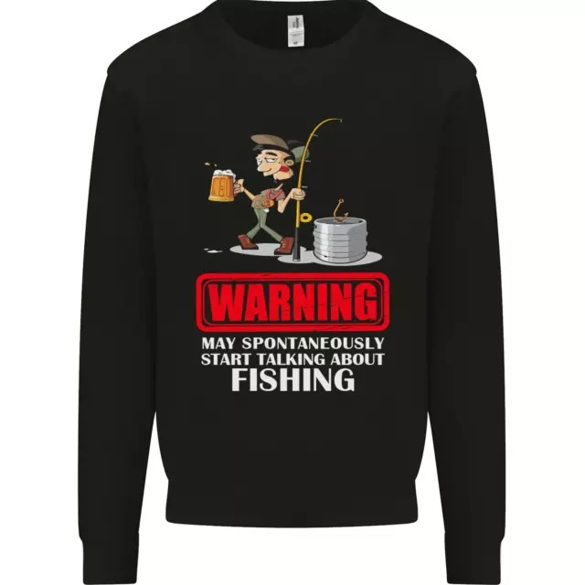 Start Talking About Fishing Funny Fisherman Mens Sweatshirt Jumper