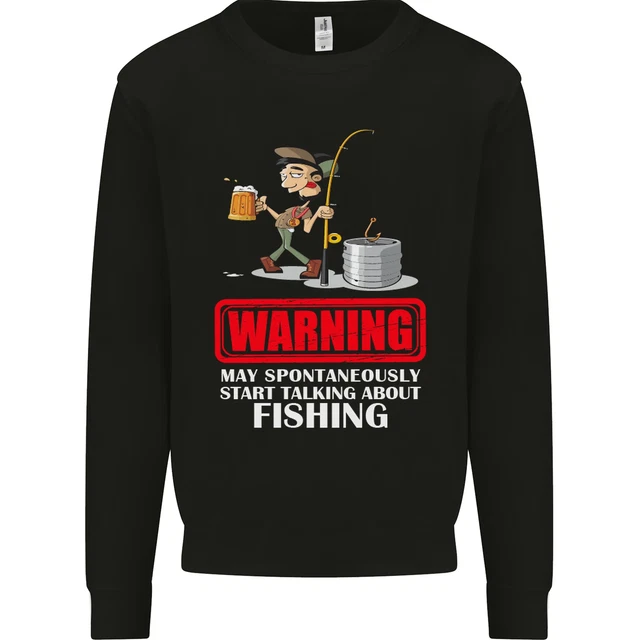 Start Talking About Pesca Divertente Pescatore Uomo Felpa Maglione