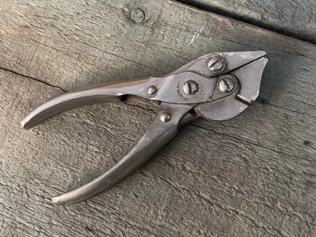 Vintage SCHOLLHORN 4-1/2" Parallel Jaw Pliers with Sidcutters Made in USA 2