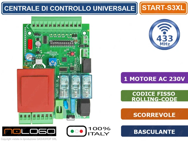CENTRALE PER CANCELLO SCORREVOLE 220 V 700 W QUALSIASI MARCA GESTIONE FINE CORSA LUCE DI CORTESIA CONTROLLO MOVIMENTI CON LAMPEGGI DIFFERENZIATI CARTE | Leroy Merlin - Foto 13