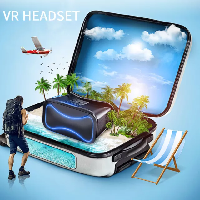 VR Headset Virtual Reality Glasses Movies Video Games Helmet Goggles Kids Adults