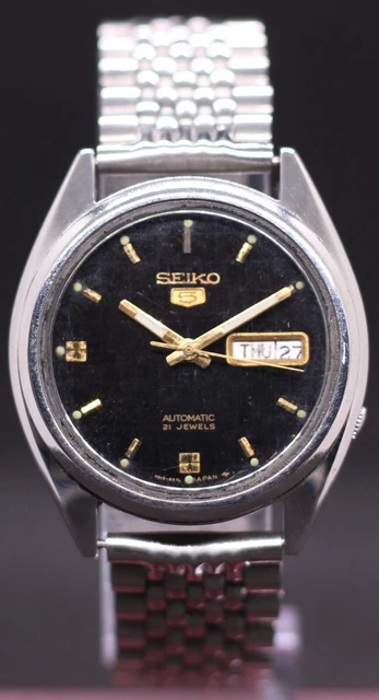 Orologio Da Uomo Vintage Seiko 5""7S26"" 21 Gioielli Automatico Giorno/Data Made in Giappone.