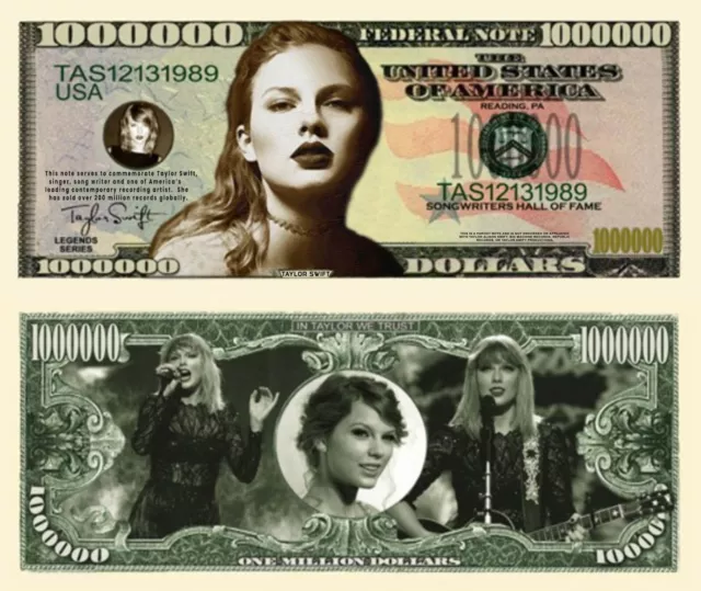 OUR TAYLOR SWIFT NOVELTY NOTE (2 Bills)
