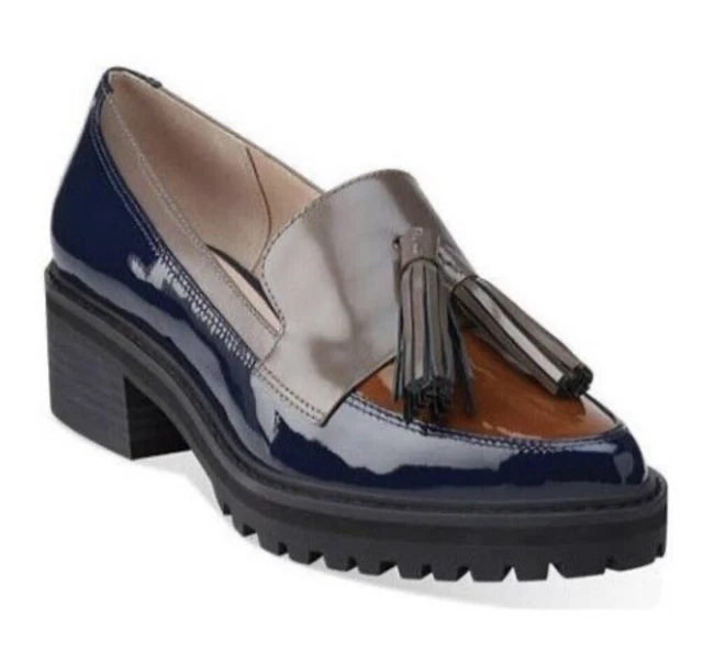 CLARKS NARRATIVE ANNISTON Vale Loafers Tassel Leather Shoes Size
