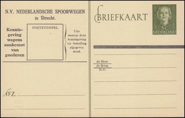 Postkarte P 245  Zudruck Spoorwegen: Model 238e, ungebraucht ** / MNH