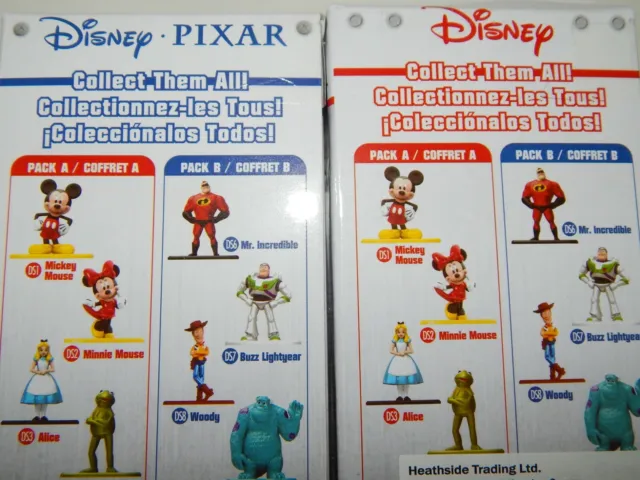 Disney*Pixar Nano Metalfigs, Both A And B Sets So 10 Figures 100% Die-Cast Metal