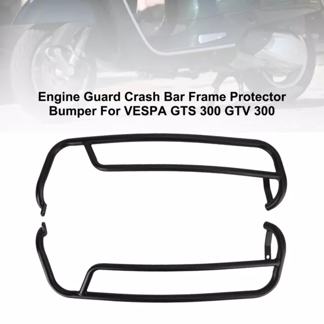 Bumper Engine Protection Guard Crash Bar BLK Fit For Vespa Gts Gtv 300 21-22 F1