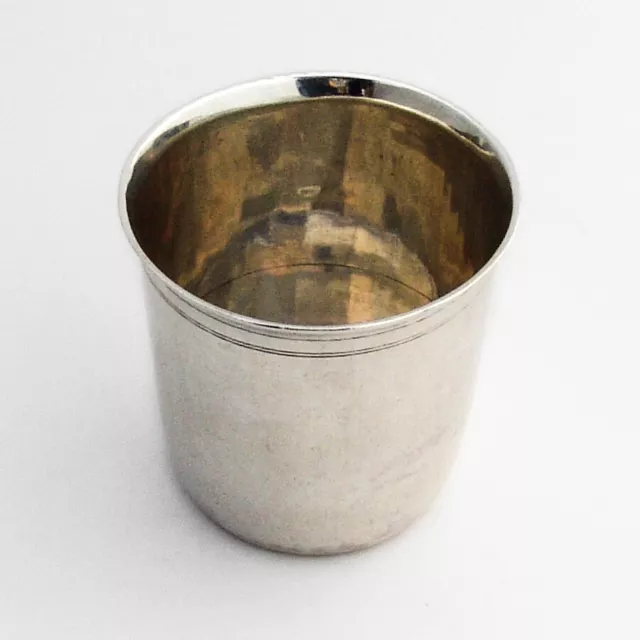 Late 18th Century Beaker French Export Sterling Silver Mono PL