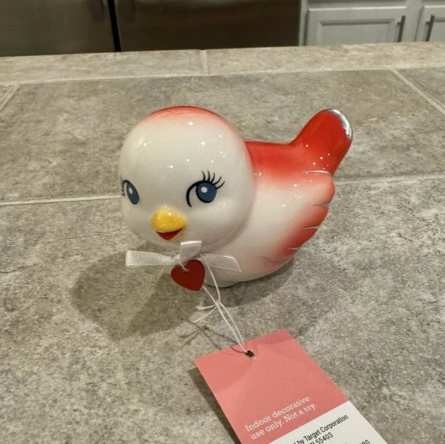 TARGET SPRITZ CERAMIC Valentine's Day 2024 Love Bird 3.25" x 4" Red