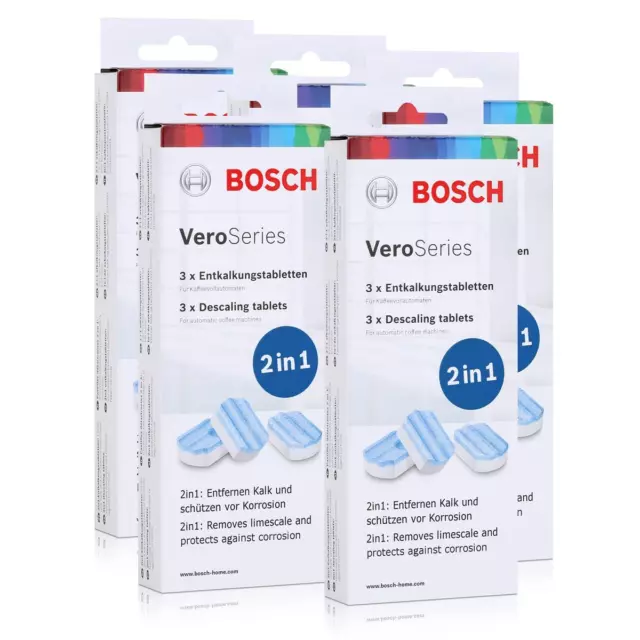 5x Bosch VeroSeries TCZ8002 Entkalkungstabletten 2in1 für Kaffeevollautomaten