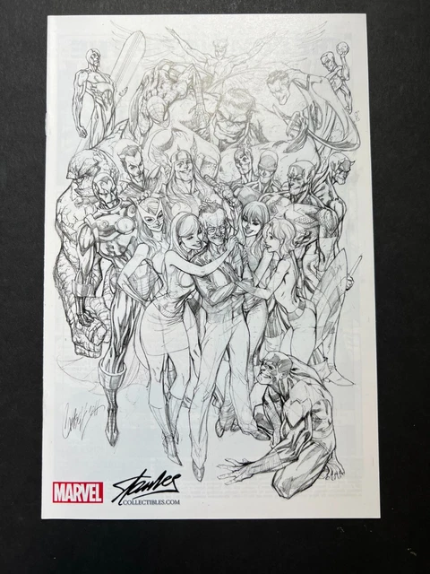 Avengers #1 2014 J. Scott Campbell Stan Lee Collectables SDCC Sketch Variant NM+