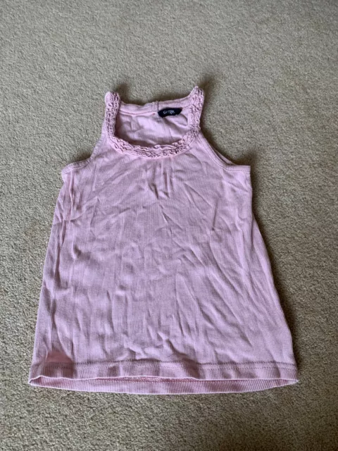 Girls Dusky Pink Vest Top Age 6-7