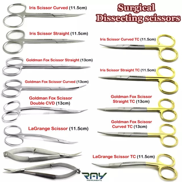 Surgical Scissors Medical Dental Veterinary Microsurgery Shears Dissecting Tools