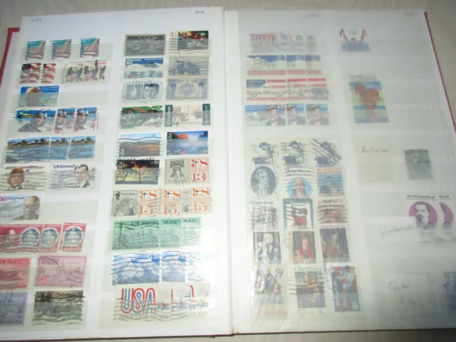 (Lot A 8) 13 Seiten   Briefmarken aus Amerika USA, gestempelt m. Dubletten 3