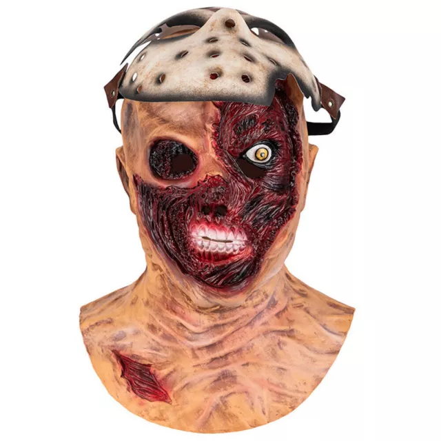 Scary Mask Horror Full Head Latex Headgear Cosplay Costume Halloween Fancy Dress