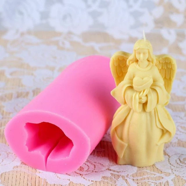 Ange Silicone Bougie Moule Pour Savon Chocolat Bonbons Cuisson 3D Fondant Argile