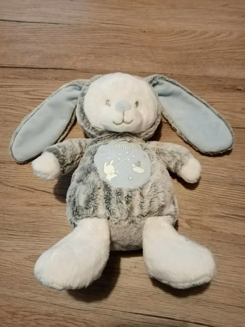 Doudou Ours Lapin Gris Bleu Blanc Étoiles Mots D'enfants 2 Dispo
