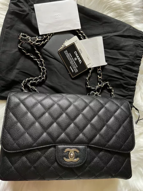 Chanel Mini Rectangular Flap Top Handle Black Lambskin CHW