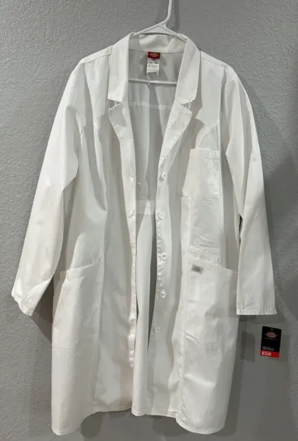 NWT Dickies Lab Coat -39.5" White EDS Professional Unisex  -2XL 82401 DWHZ