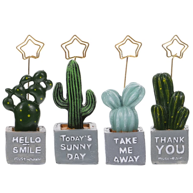 4 piezas Hawaii Memo Place Cards titular Note Paper menú clips (color ordenado)