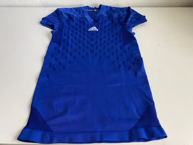 Adidas Techfit Primeknit Football Jersey Men’s Size XL Blue Compression Fit NWOT