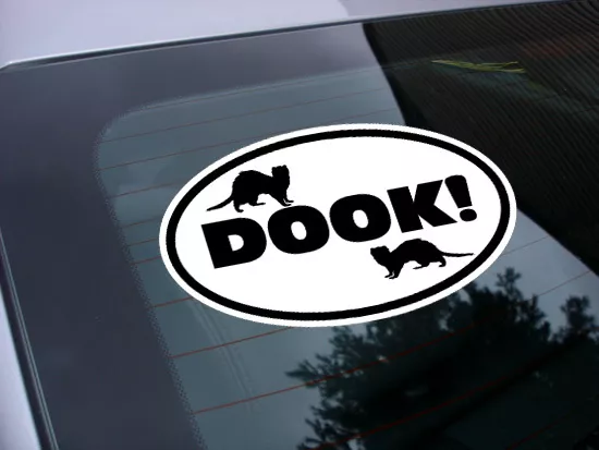 Ferret decal sticker oval "DOOK!" *free ship