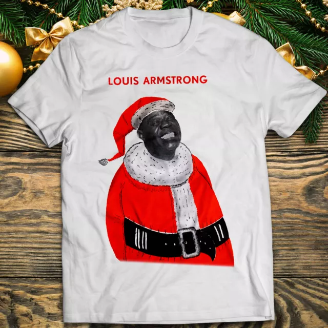 Classic Louis Armstrong Merry Christmas Jazz Concert Music Cotton Shirt