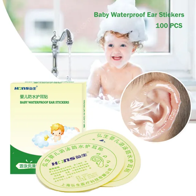 100 pegatinas impermeables para bebés baño natación bebé recién nacido cuidado del oído PasUL