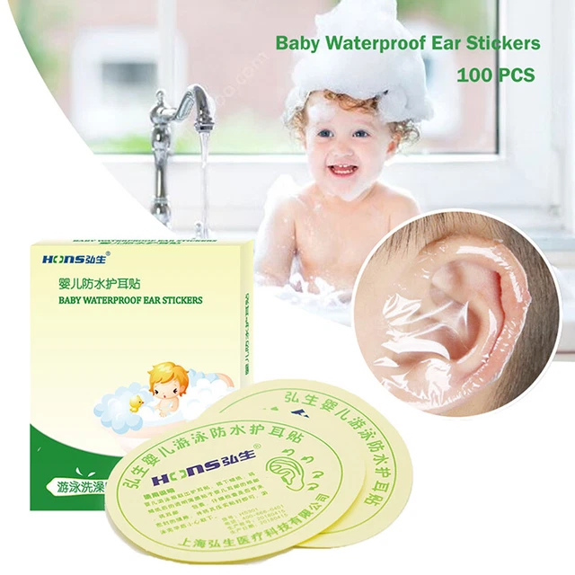 100pcs Baby Waterproof Ear Stickers Bath Swimming Infant Newborn Ear Care PasEL