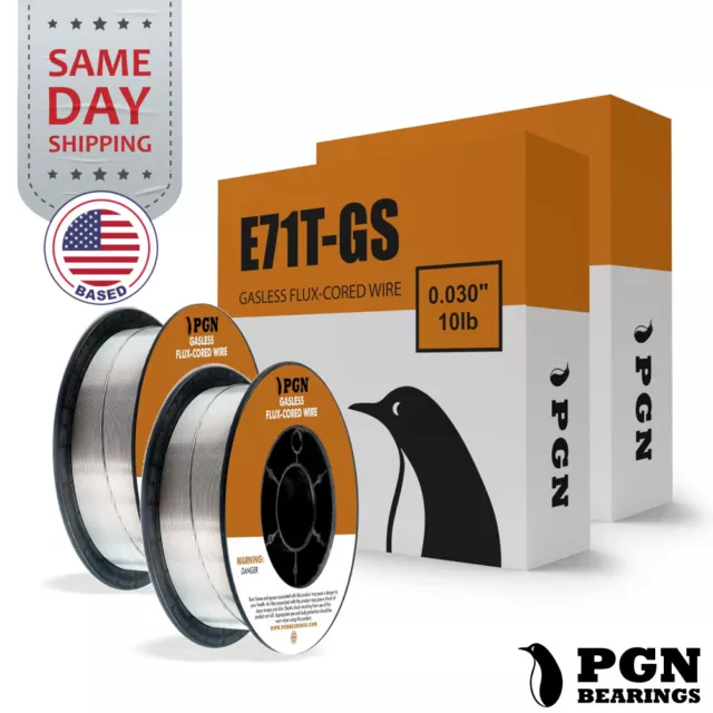 (2 x 10-Lb Spools) E71T-GS .030" Flux Core Welding Wire - Gasless Mild Steel MIG