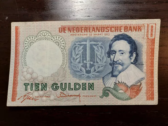 Netherlands 10 Gulden 1953, P-85
