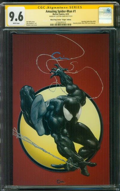 Amazing SPIDER MAN 1 CGC SS 9.6 Crain Black Flag 300 Homage Virgin Variant 6/22