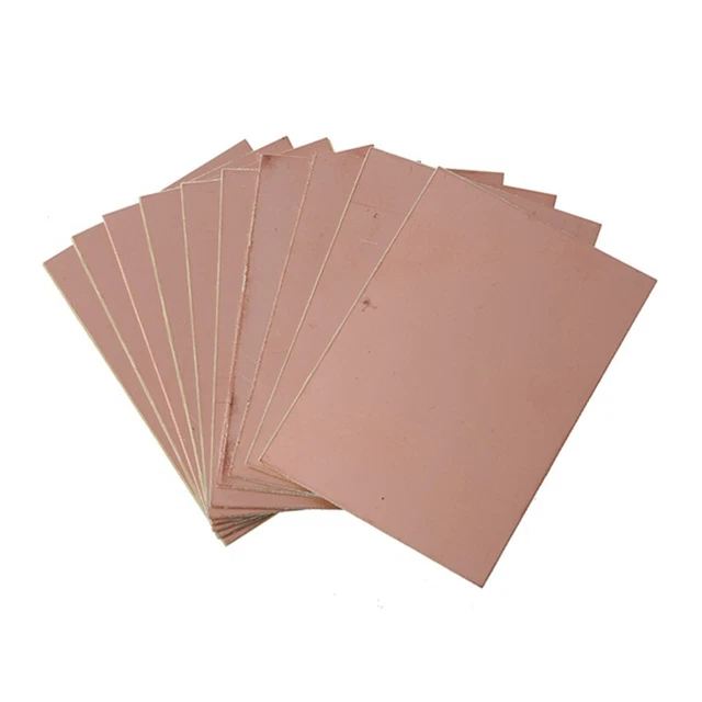 10PCS FR4 Circuit Laminate Board Single Sided Copper Clad PCB Fiber W4R2