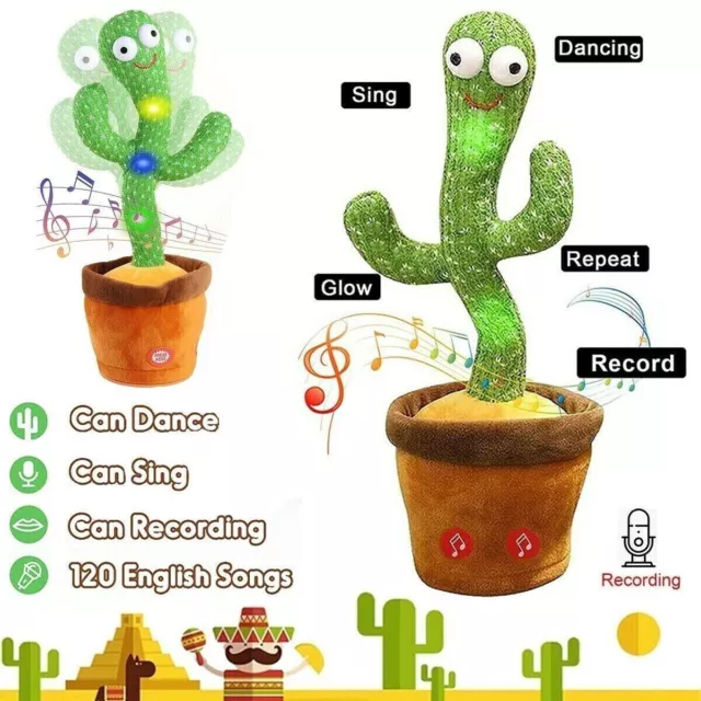 Dancing Cactus répète ce que vous dites, jouet électronique en