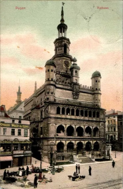 Ak Gruss Aus Posen Rathaus Col. 1908