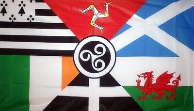 Celtic Nations Flag 5X3 Feet Cornwall Eire Scotland Brittany Wales Isle Of Man