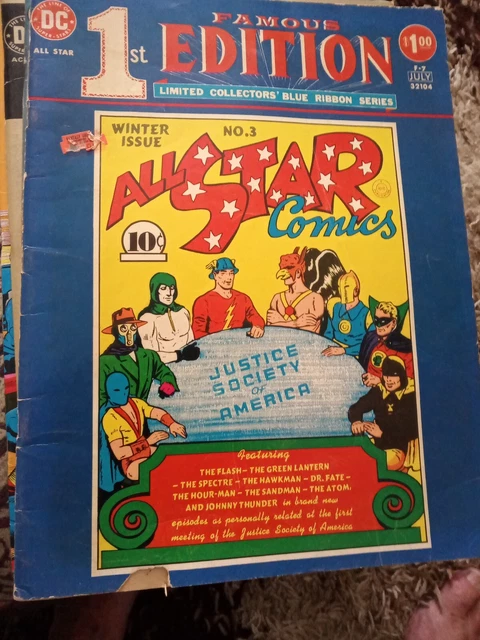 All Star Famous 1st Edition F-7 DC 1975 Ltd Collectors Blue Ribbon Series
