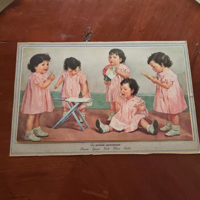 The Dionne Quintuplets calendar picrures 1937, 1938 And 1942 .