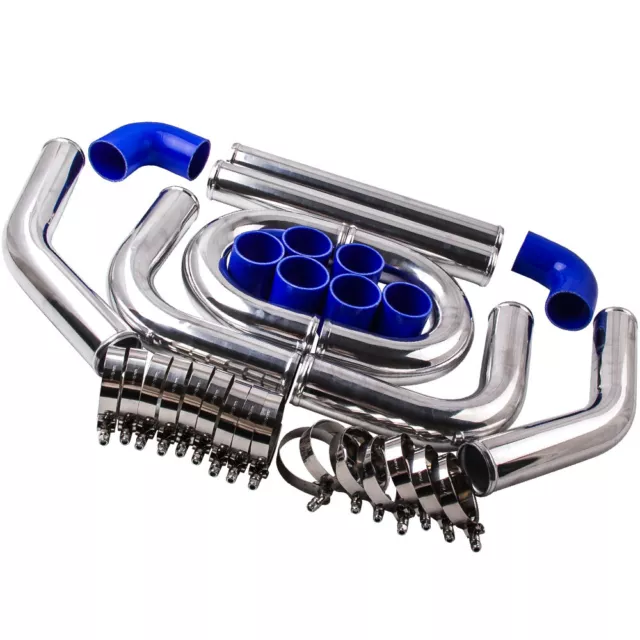 8x Universel 2.5" Turbo Intercooler Turbo Hard pipe Piping Kit DIY for Voiture