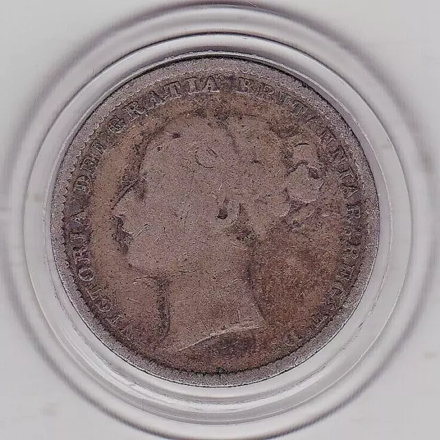 1883   Queen  Victoria  Shilling  (1/-)  Silver  (92.5%) Coin