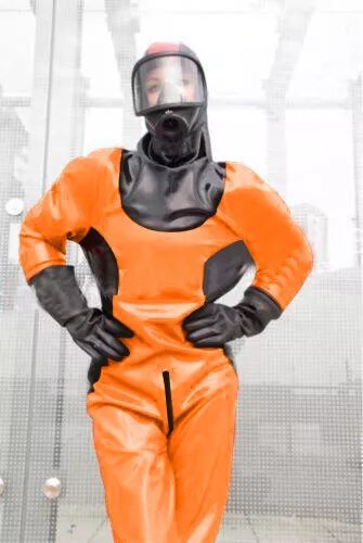 Tuta catsuit sexy gomma lattice pompiere costume cosplay body party