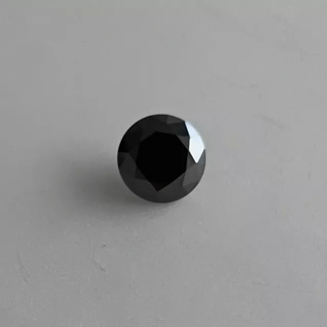 Fantastico diamante nero a taglio rotondo da 0,80 ct, pietra preziosa sfusa...