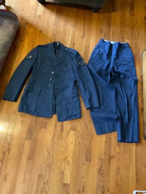WW2 USAF AIR FORCE Dress Uniform WWII Coat 40L Pants w30L33 nice. Wool 2