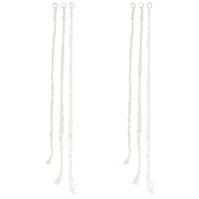 6 pcs Zarte Bohomian Blumentopf Hängen Pflanzer String Taschen Für Dekoration