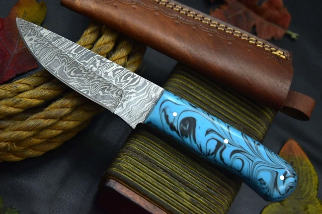 Custom 8.4"OAL Hand Forged Damascus Steel Hunting Knife Handmade (Q996-A) 4