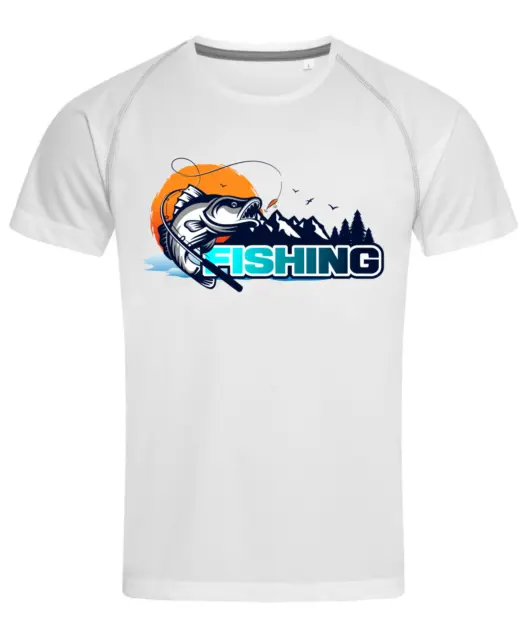 T-shirt pescatore pescatore pescatore regalo stampata fortunata uomo carpa unisex