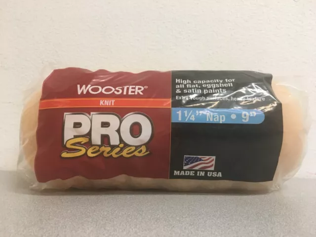 Wooster R350-9 Pro Series Knit 9"WX1-1/4" Paint Roller Cover 1pk-Made in the USA