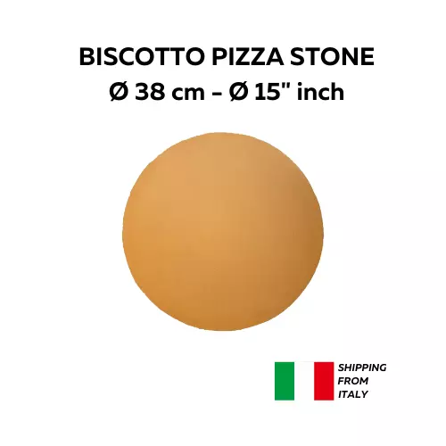 Biscotto Stone Ø38 Cm - Ø15" Inch (1") - For Ooni Koda - Bbq - Rotary Pizza