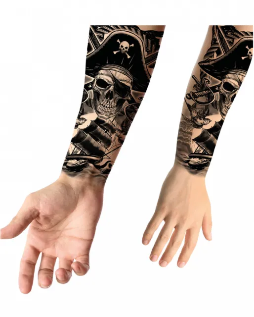 Temporäres Piraten Tattoo zum Aufkleben für den Unterarm